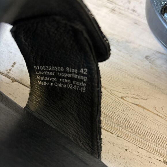 Dansko Jessie Black Leather Slip-On Platform Sandals Womens Size 42 (US 11.5) - Picture 8 of 10